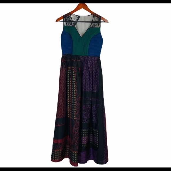 Anthropologie Niki Tlahajan Mixed Print Dress - Picture 5 of 11